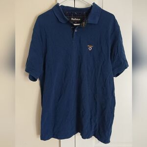 Barbour Tartan Polo shirt Pique in blue size XXL